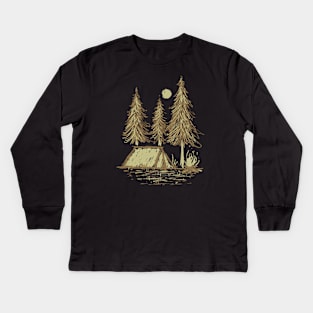 Camping Kids Long Sleeve T-Shirt